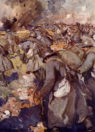 The French Force Rushed Forward and Took Possession of the Crater by Cyrus Cuneo